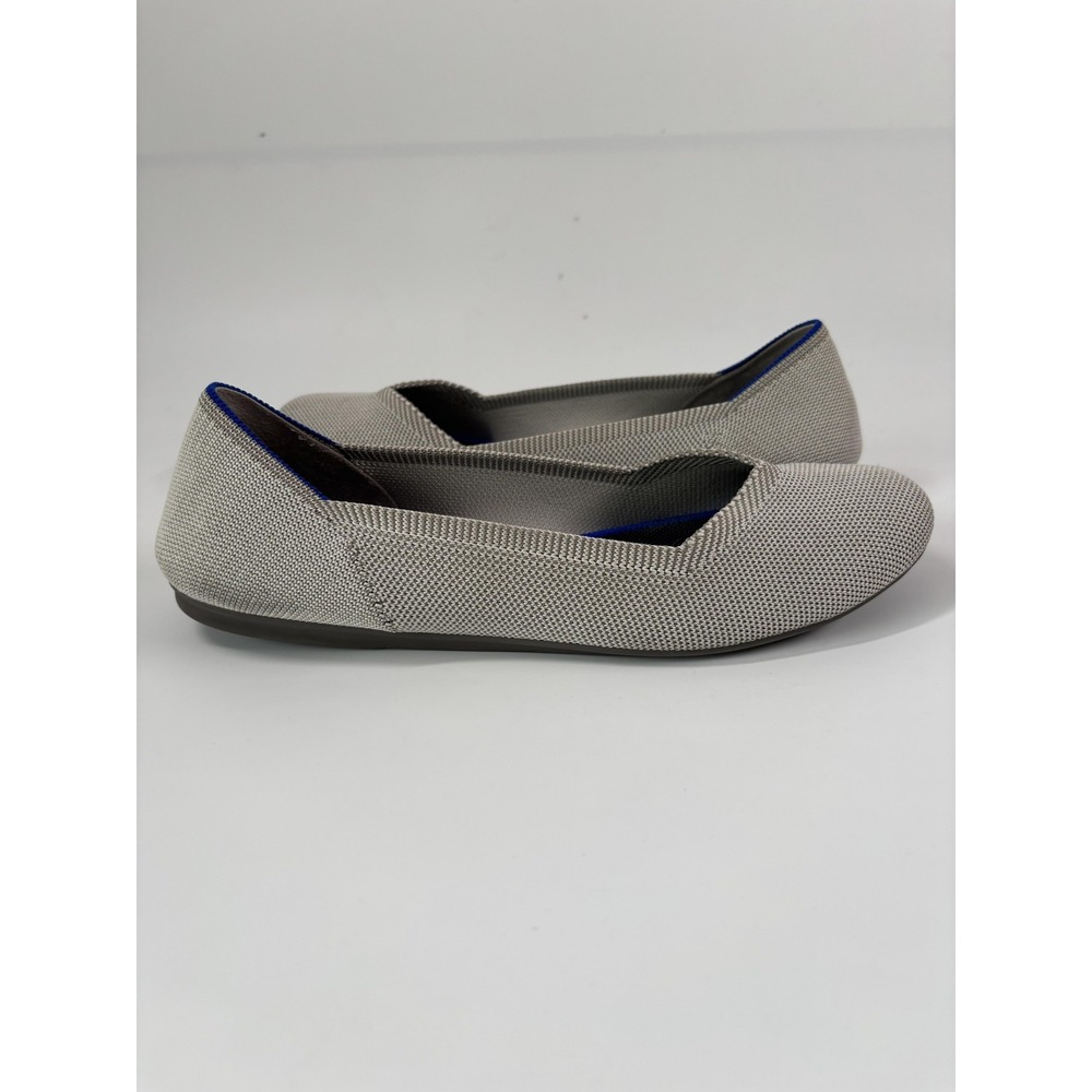 Rothys Shoes Womens Size 8.5 Light Gray Knit Ballet Flats‎ The Flat Washable